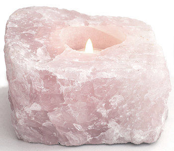 ROSE QUARTZ TEALIGHT HOLDER