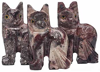 Carved SoapstoneCats